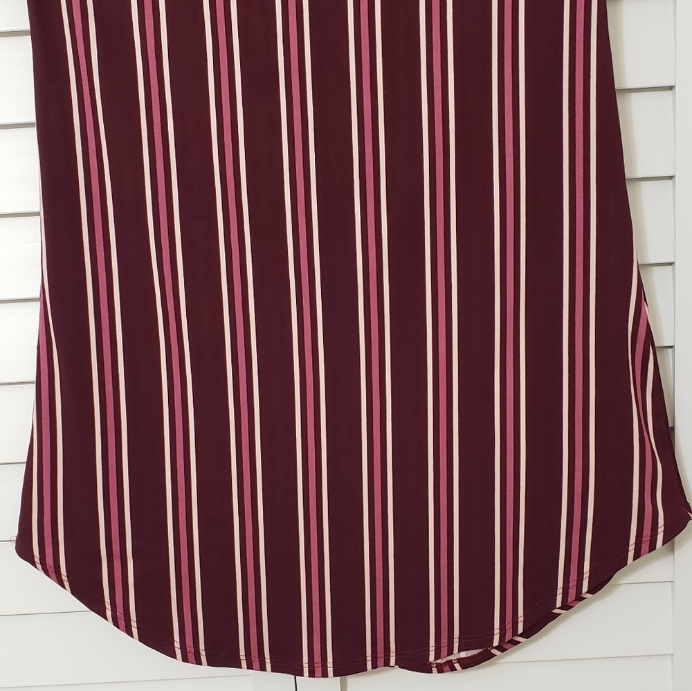 Rebel Sugar Burgundy Short Striped Dress Size S. - Picture 5 of 5